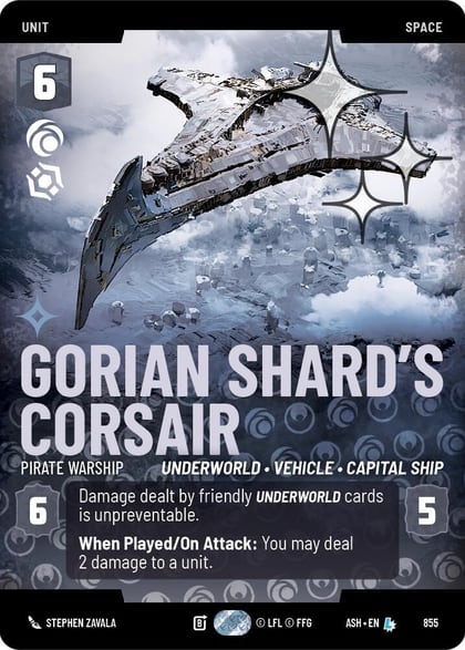 Gorian Shard's Corsair - Pirate Warship (Prestige Foil), Ashes of the Empire 855