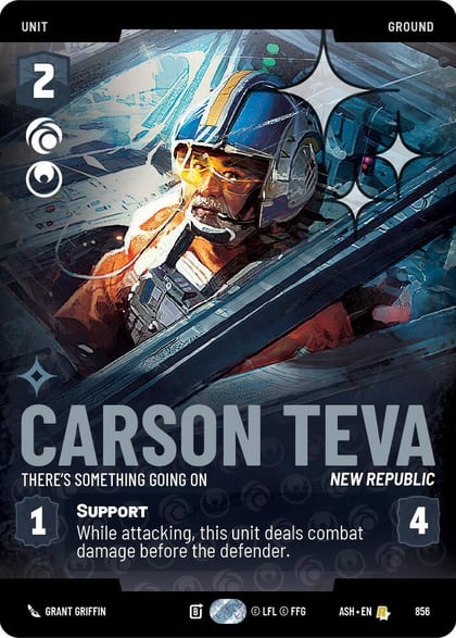 Carson Teva - There's Something Going On (Prestige Foil), Ashes of the Empire 856