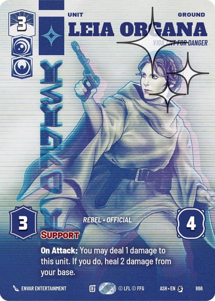 Leia Organa - Vigilant for Danger (Prestige Foil), Ashes of the Empire 866