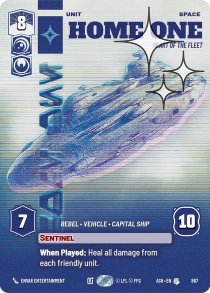 Home One - Heart of the Fleet (Prestige Foil), Ashes of the Empire 867