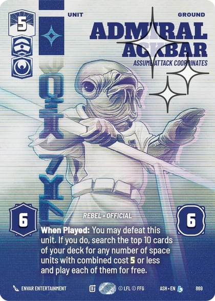 Admiral Ackbar - Assume Attack Coordinates (Prestige Foil), Ashes of the Empire 869