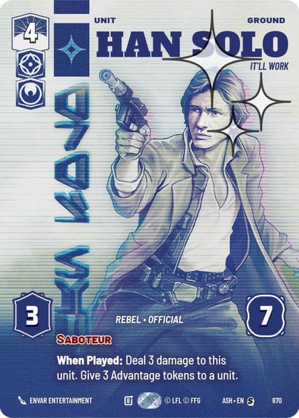 Han Solo - It'll Work (Prestige Foil), Ashes of the Empire 870