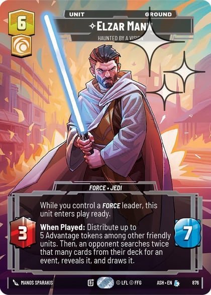 Elzar Mann - Haunted by a Vision (Prestige Foil), Ashes of the Empire 876