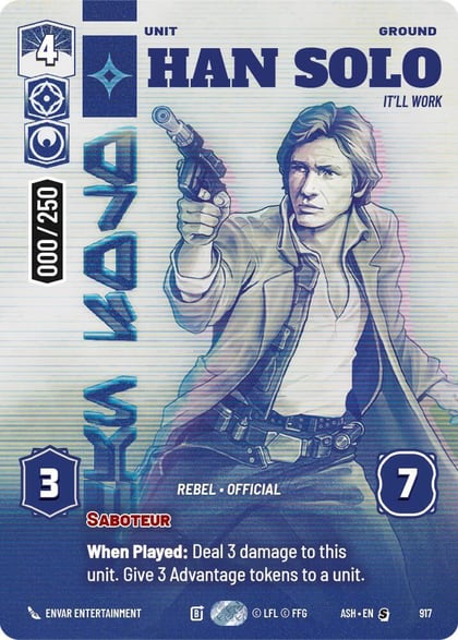 Han Solo - It'll Work (Serialized), Ashes of the Empire 917