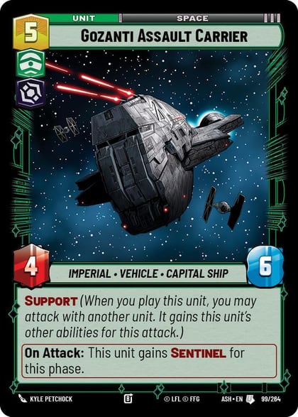 Gozanti Assault Carrier, Ashes of the Empire 99/264