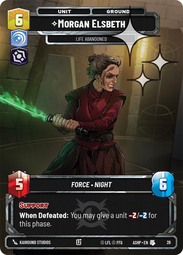 Morgan Elsbeth -Life Abandoned (Foil), Ashes of the Empire - Weekly Play Promos 26