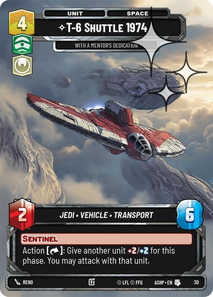 T-6 Shuttle 1974 - With a Mentor's Dedication (Foil), Ashes of the Empire - Weekly Play Promos 30