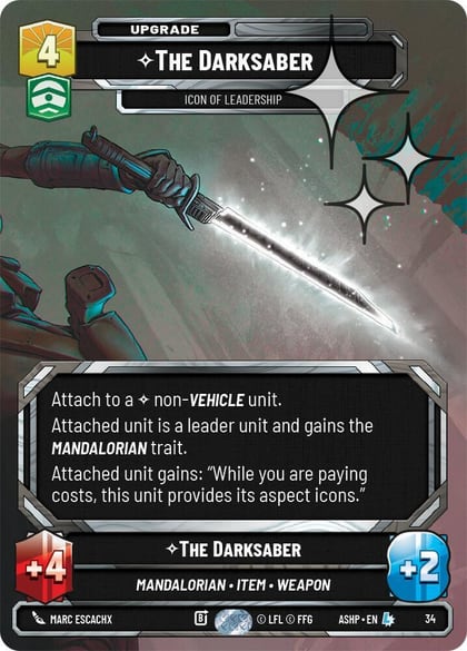 The Darksaber - Icon of Leadership (Foil), Ashes of the Empire - Weekly Play Promos 34
