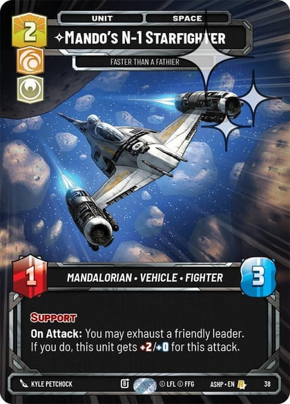 Mando's N-1 Starfighter - Faster than a Fathier (Foil), Ashes of the Empire - Weekly Play Promos 38