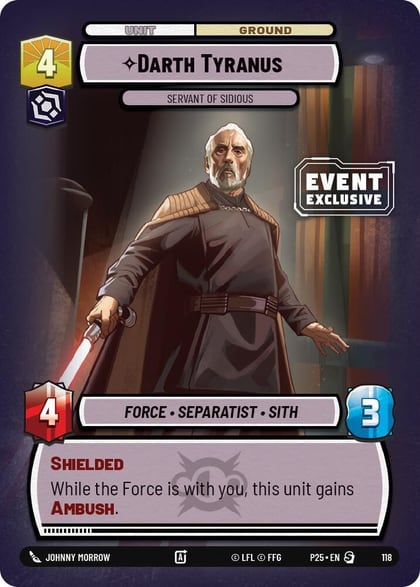 Darth Tyranus - Servant of Sidious, Event Exclusive Promos 118