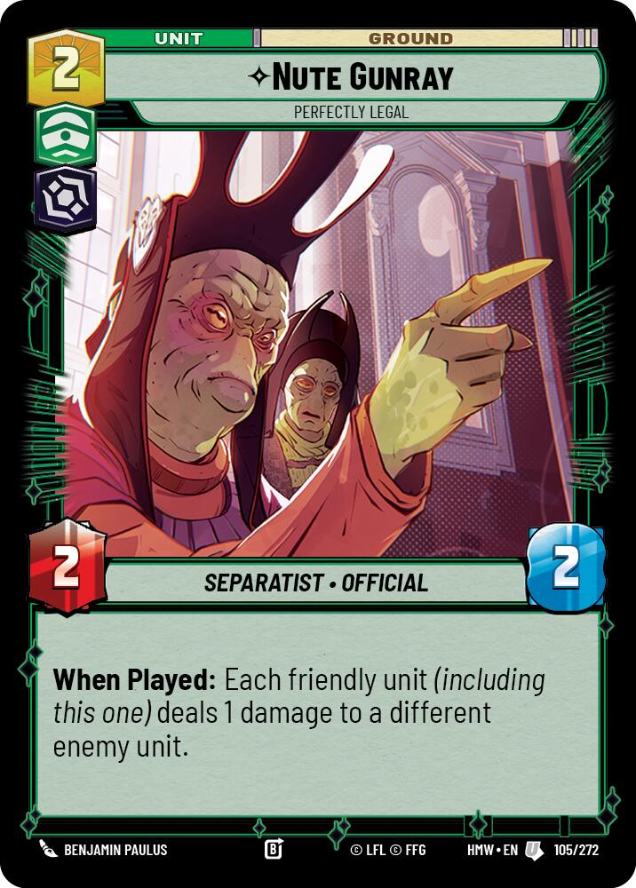 Nute Gunray - Perfectly Legal, Homeworlds 105/272