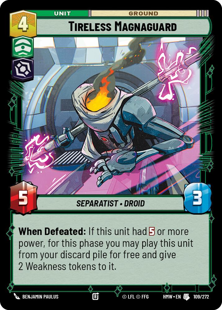 Tireless Magnaguard, Homeworlds 109/272