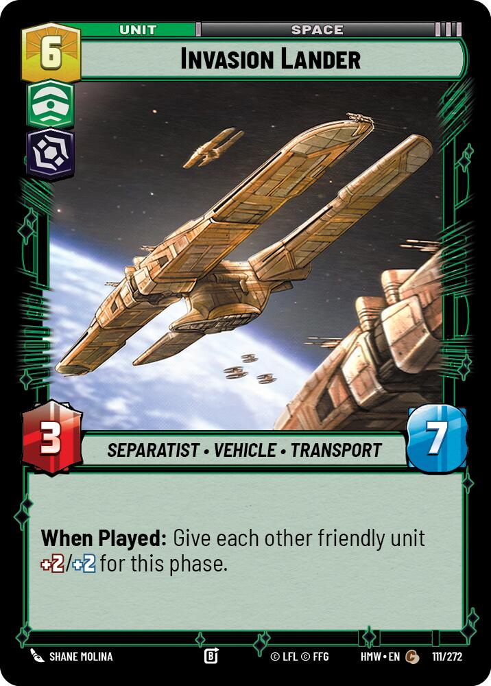 Invasion Lander, Homeworlds 111/272
