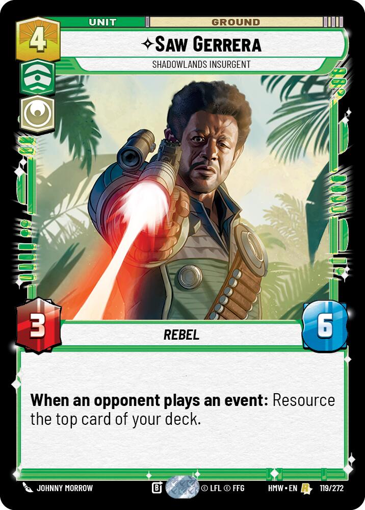 Saw Gerrera - Shadowlands Insurgent, Homeworlds 119/272