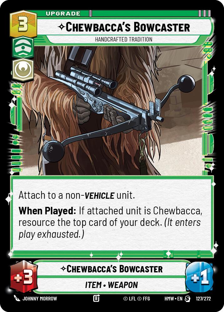 Chewbacca's Bowcaster - Handcrafted Tradition, Homeworlds 127/272