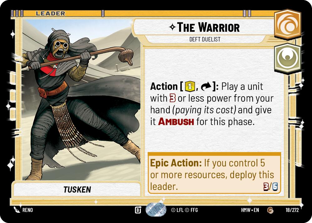 The Warrior - Deft Duelist, Homeworlds 18/272