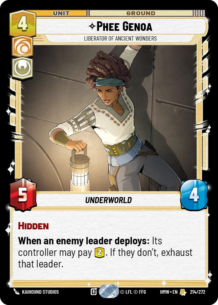 Phee Genoa - Liberator of Ancient Wonders, Homeworlds 214/272