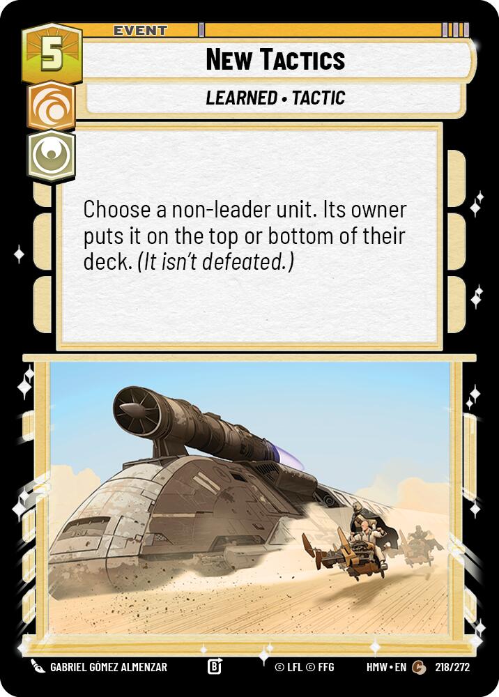 New Tactics, Homeworlds 218/272