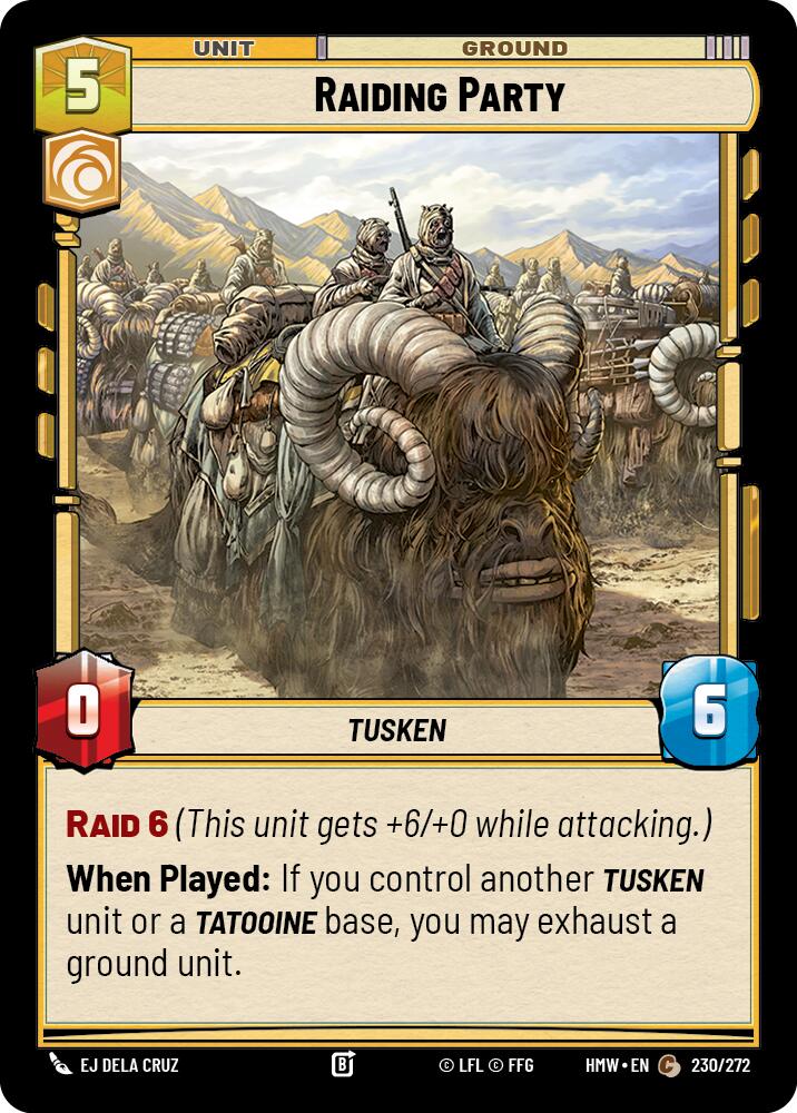 Raiding Party, Homeworlds 230/272
