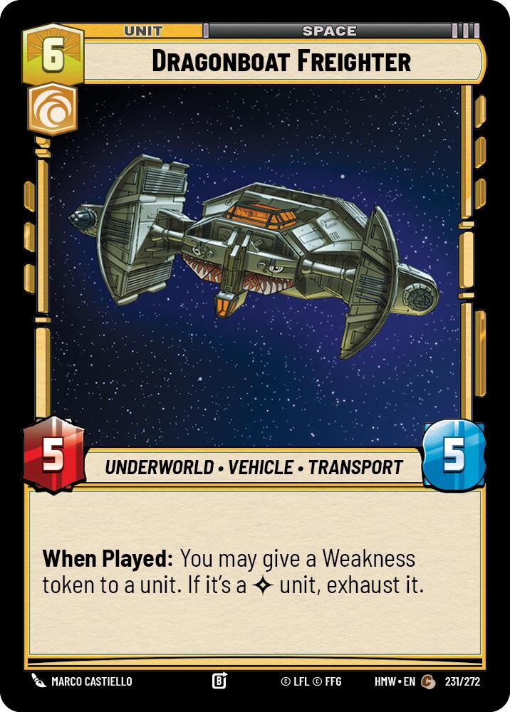 Dragonboat Freighter, Homeworlds 231/272