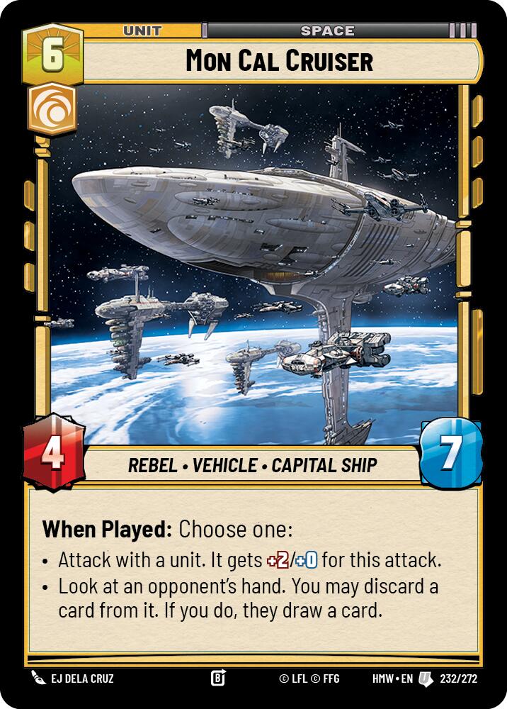 Mon Cal Cruiser, Homeworlds 232/272