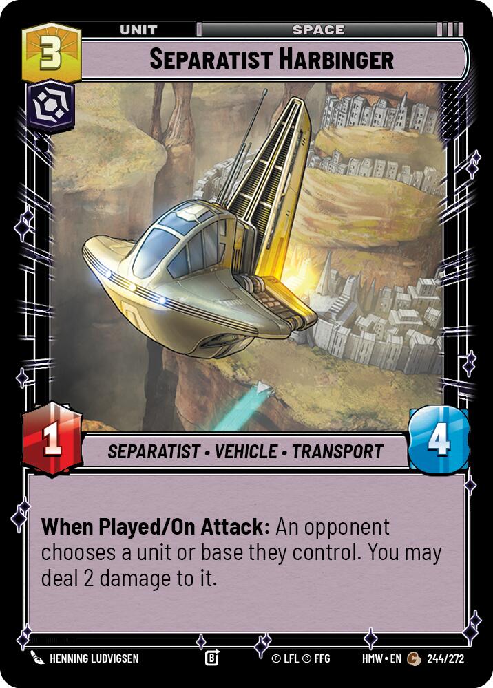 Separatist Harbinger, Homeworlds 244/272