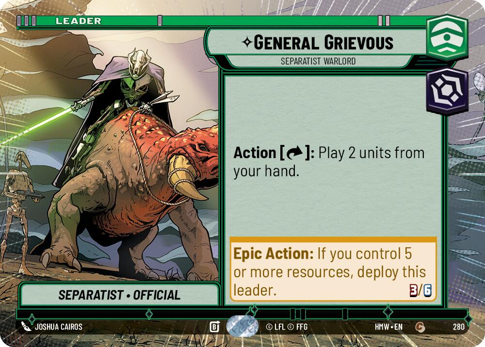 General Grievous - Separatist Warlord (Hyperspace), Homeworlds 280