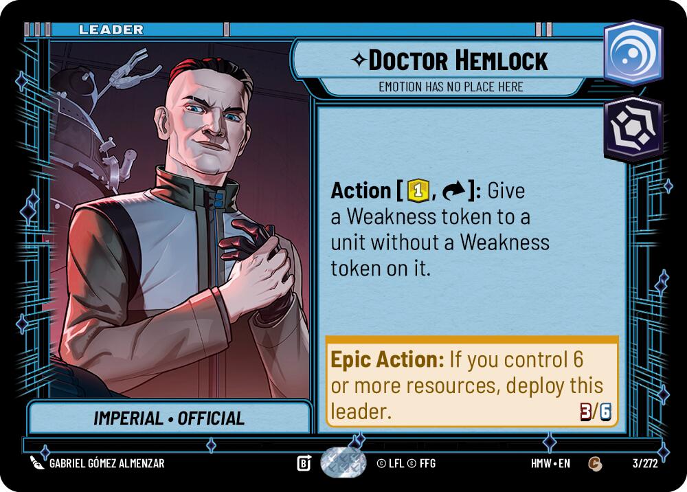 Doctor Hemlock - Emotion Has No Place Here, Homeworlds 3/272