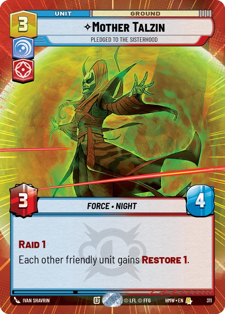 Mother Talzin - Pledged to the Sisterhood (Hyperspace), Homeworlds 311