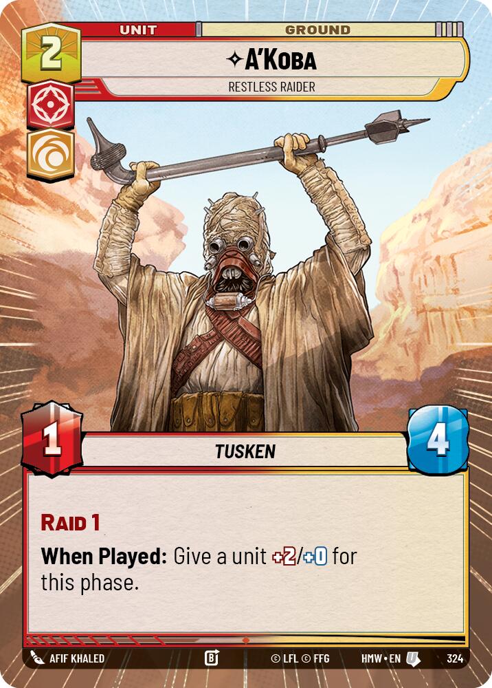 A'Koba - Restless Raider (Hyperspace), Homeworlds 324
