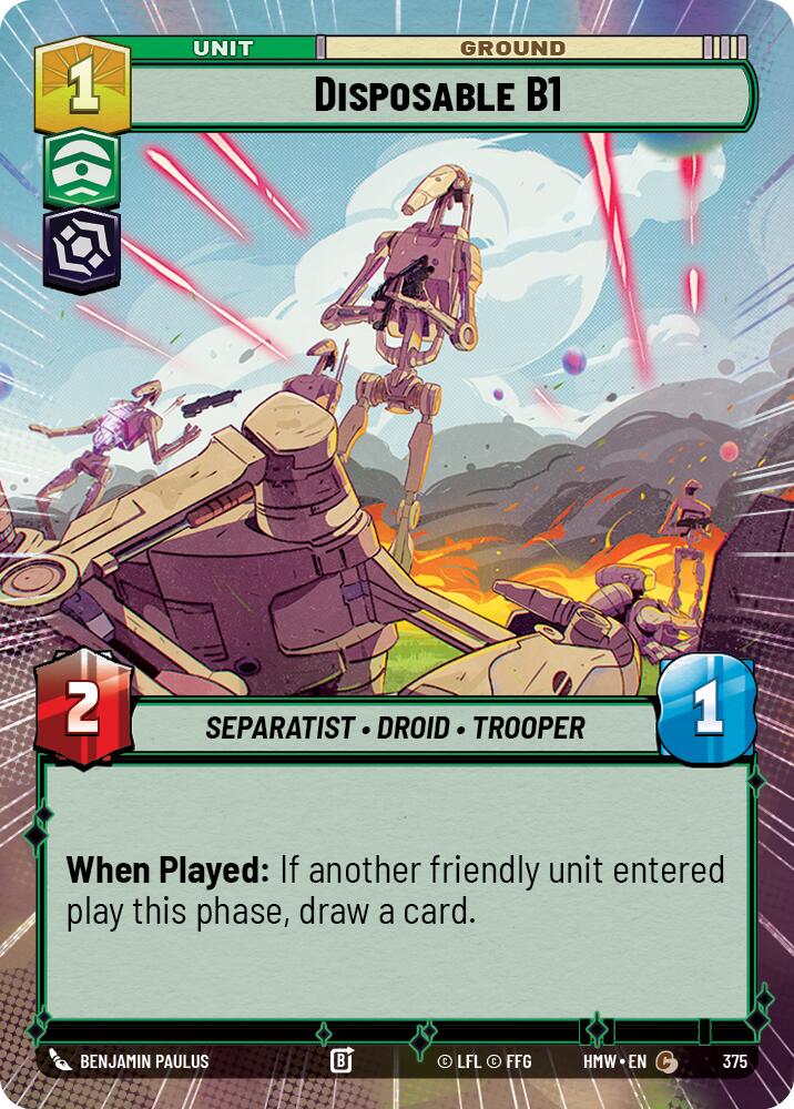 Disposable B1 (Hyperspace), Homeworlds 375