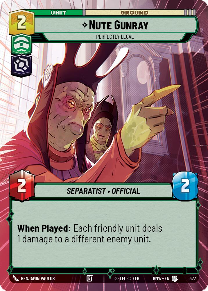 Nute Gunray - Perfectly Legal (Hyperspace), Homeworlds 377