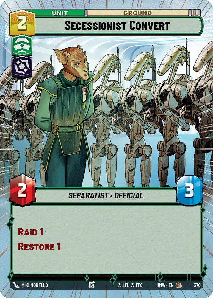 Secessionist Convert (Hyperspace), Homeworlds 378