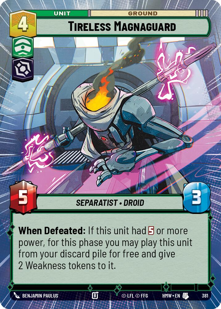 Tireless Magnaguard (Hyperspace), Homeworlds 381