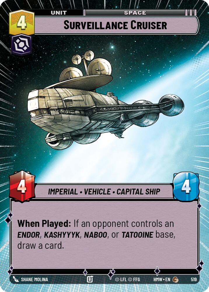Surveillance Cruiser (Hyperspace), Homeworlds 519