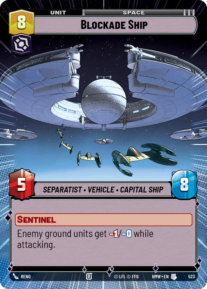 Blockade Ship (Hyperspace), Homeworlds 523