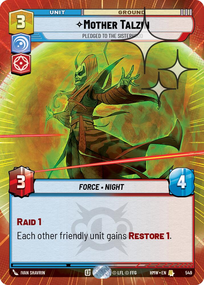 Mother Talzin - Pledged to the Sisterhood (Hyperspace Foil), Homeworlds 549