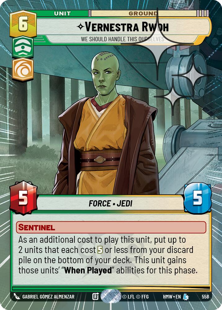 Vernestra Rwoh - We Should Handle This Ourselves (Hyperspace Foil), Homeworlds 558