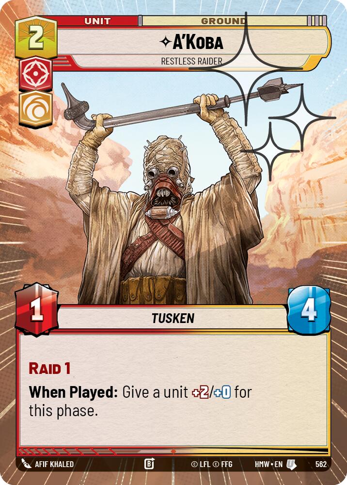 A'Koba - Restless Raider (Hyperspace Foil), Homeworlds 562