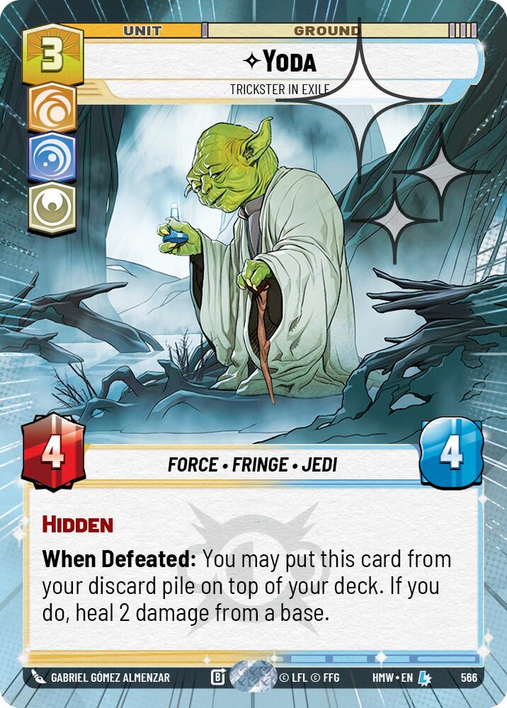 Yoda - Trickster in Exile (Hyperspace Foil), Homeworlds 566