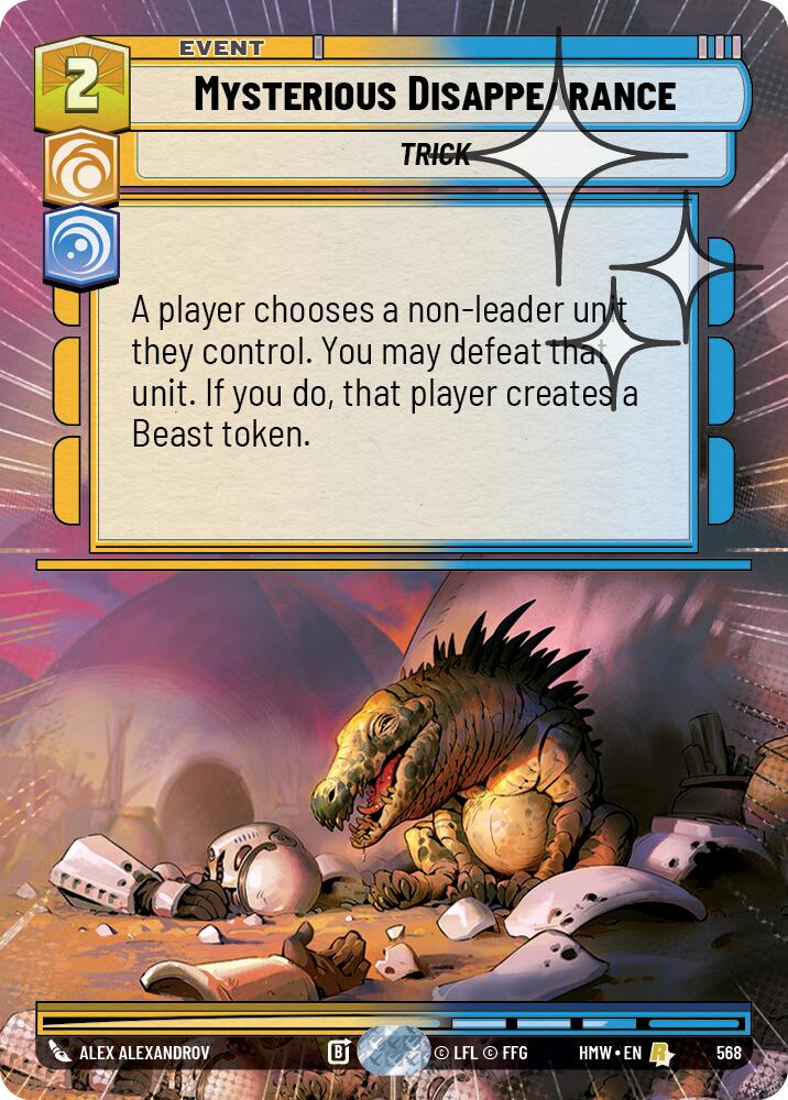 Mysterious Disappearance (Hyperspace Foil), Homeworlds 568