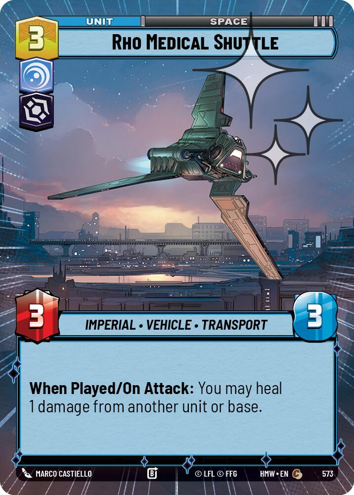 Rho Medical Shuttle (Hyperspace Foil), Homeworlds 573