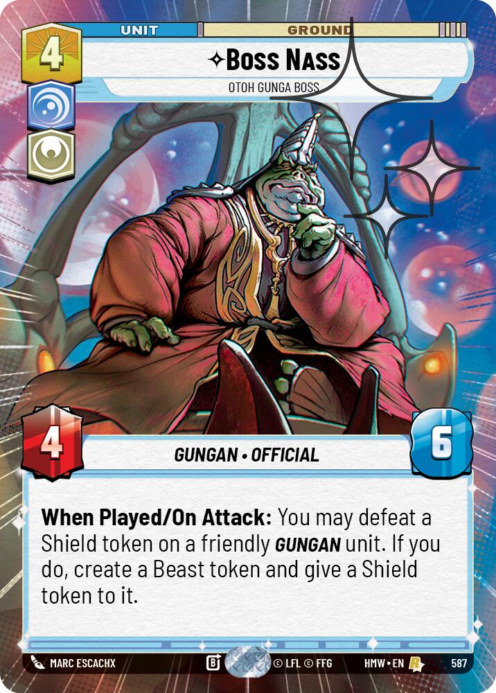 Boss Nass - Otoh Gunga Boss (Hyperspace Foil), Homeworlds 587