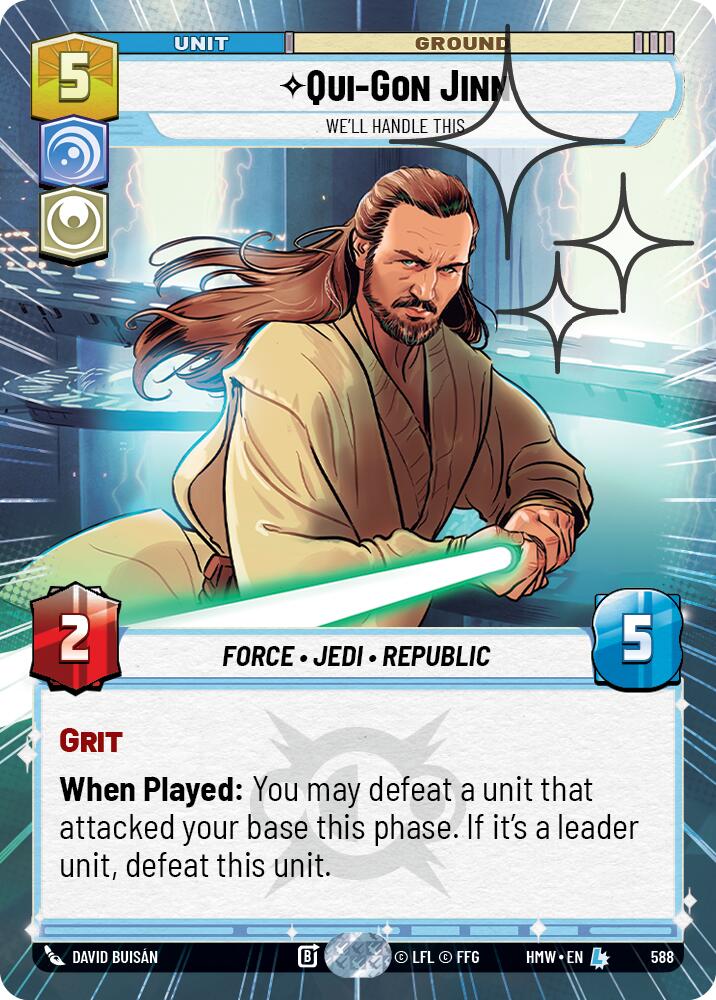 Qui-Gon Jinn - We'll Handle This (Hyperspace Foil), Homeworlds 588