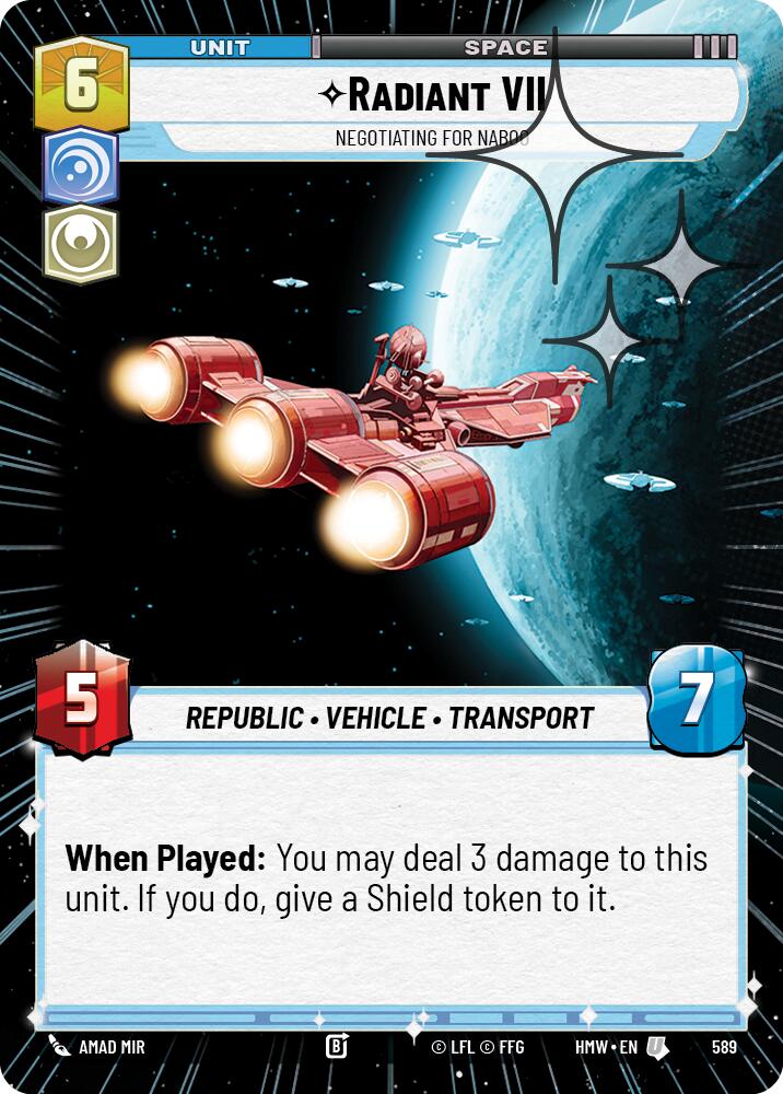 Radiant VII - Negotiating for Naboo (Hyperspace Foil), Homeworlds 589