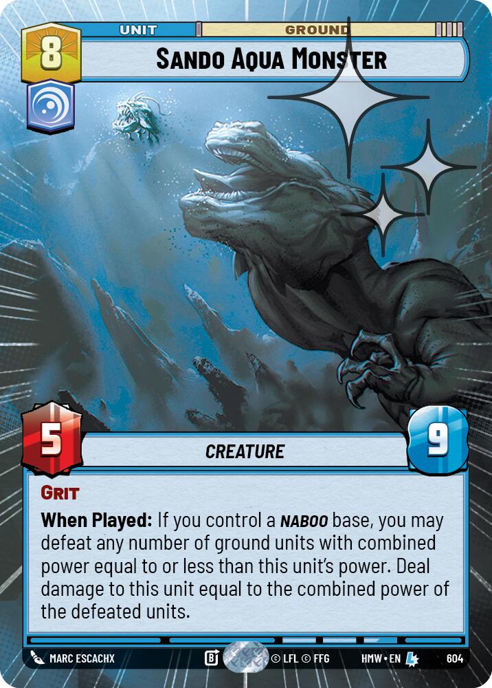 Sando Aqua Monster (Hyperspace Foil), Homeworlds 604
