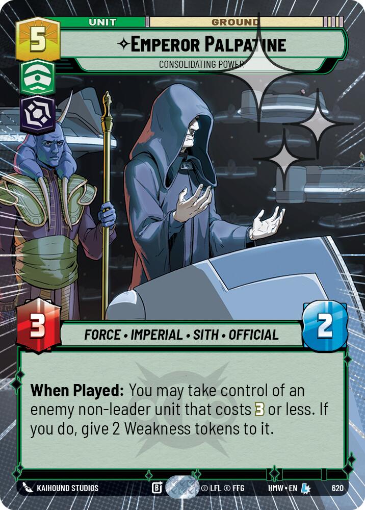 Emperor Palpatine - Consolidating Power (Hyperspace Foil), Homeworlds 620
