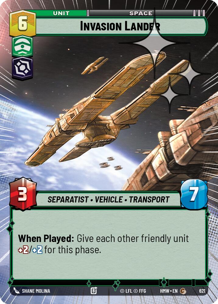 Invasion Lander (Hyperspace Foil), Homeworlds 621
