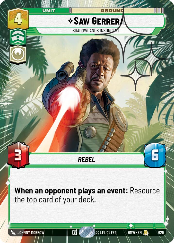 Saw Gerrera - Shadowlands Insurgent (Hyperspace Foil), Homeworlds 629