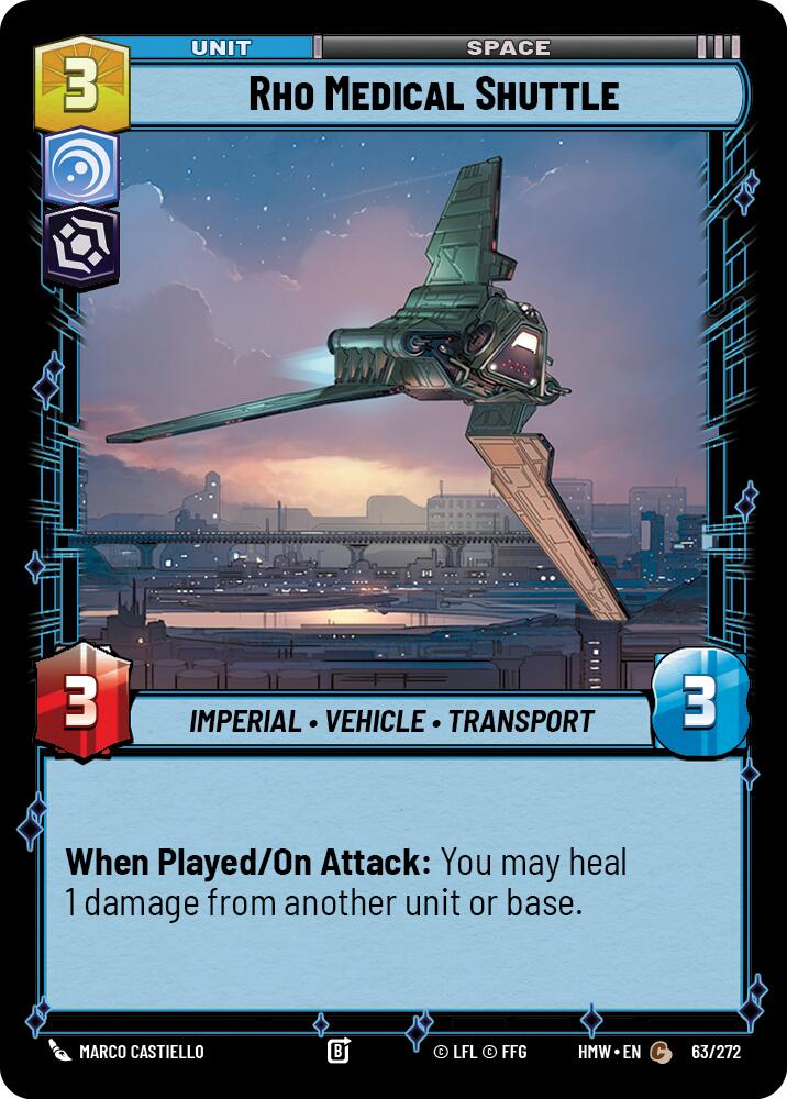 Rho Medical Shuttle, Homeworlds 63/272